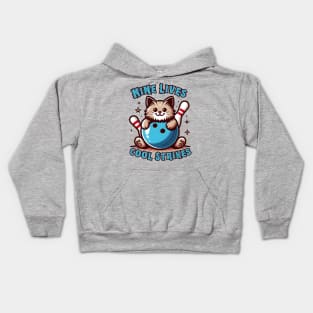 Bowling cat Kids Hoodie